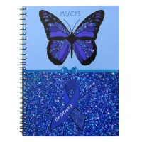 ME/CFS  Blue Awareness Ribbon and Butterfly Notebook