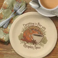 Pumpkin Spice Coffee Party Plates