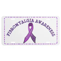 Fibromyalgia Awareness Ribbon Front License Plate