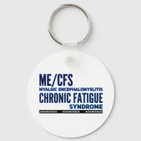 ME/CFS Chronic Fatigue Awareness Blues Keychain