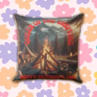 Queen of the Campfire Mothers Day | Outdoor Pillow