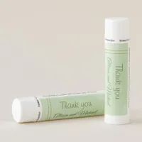 Green butterfly on light green - wedding favor  lip balm