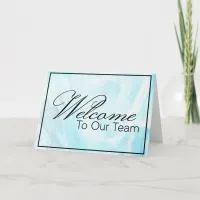 Blue Marbled Welcome to the Team New Employee Card