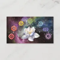 *~* Cosmic Lotus Celestial Chakra Symbols Cosmos Business Card