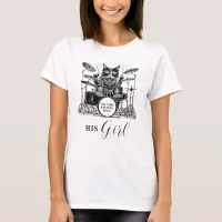 *~* AP91 Cool Cat DRUMMER Girl friend Band Name T-Shirt