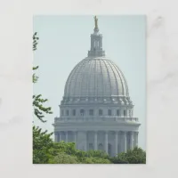 Close Up of the top of the Madison, Wi Capitol Postcard