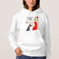 Dear Santa, Define Naughty, Retro Pinup Girl   Hoodie