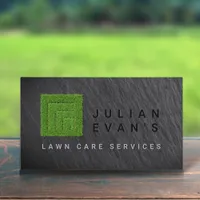 Modern Lawn Care Services /Landscaping Grass Logo Business Card