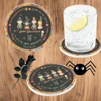 Halloween Monsters Party Orange Coaster