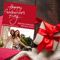 BFF Happy Galentine's Day Girl Friends Photo Holiday Card