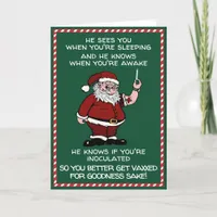 Santa Claus Is Coming To Town with the Vaccine Hol Holiday Card