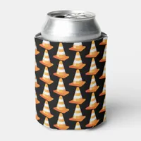 Orange White Road Marker Funny Motorway Cones Can Cooler