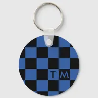 Checkerboard Monogram Blue/Black CMXR Keychain