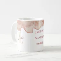 Personalized Affirmation Pink Watercolor Coffee Coffee Mug