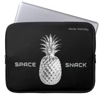 Space Snack Silver Pineapple Humor Sci-Fi Laptop Sleeve