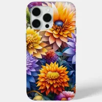 Pretty Colorful Ai Art Flowers Personalized iPhone 15 Pro Max Case
