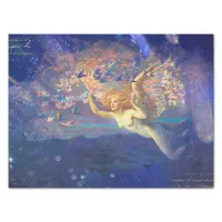 *~* Classic Art Woman Flying Fairy  Ephemera AP14 Tissue Paper