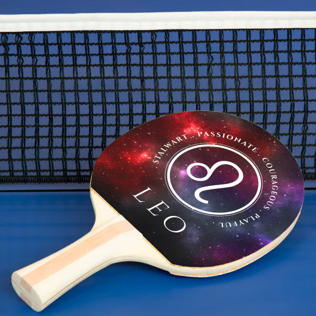 Starfield Leo Lion Western Zodiac Ping Pong Paddle