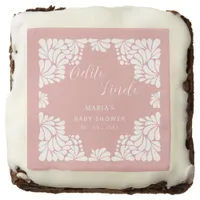 Pink Talavera Cielito Lindo Girl Baby Shower Brownie