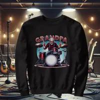 Rockin' Grandpa Playing Drums Sweatshirt