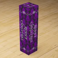 Christmas Elegant, Victorian Purple Damask  Wine Box