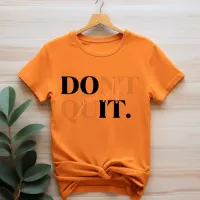 Black Orange Simple Typography T-Shirt