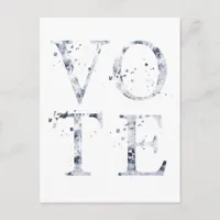 Rustic Blue Vote Postcard