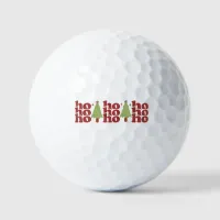 Ho Ho Ho Retro Groovy Christmas Holidays Golf Balls