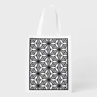 Geometric Black & White Adult Coloring Bag