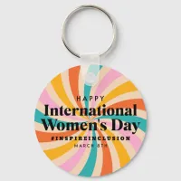 Happy International Women's Day | March 8th Button Keychain