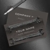 Grunge Wrenches Brown ID321 Business Card