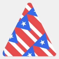 Puerto Rico Flag Triangle Sticker