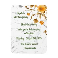 Wedding Invitation Announcement Postcard Magnet