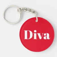 Diva Opera Singer Actor Stylish Music Themed Red Keychain