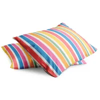 Rainbow Stripes Rainy Day Parade Collection Pillow Case