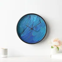 I'm blue - Macaw feathers Clock