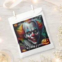 Spooky Scary Clown Halloween Party Personalized Favor Bag