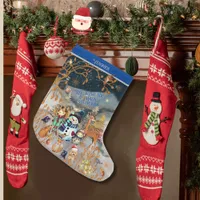 Magic Christmas Snowman & Friends Large Christmas Stocking