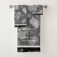 Elegant 4th Linen Wedding Anniversary Bath Towel Set