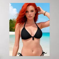 Sexy Black Bikini Poster