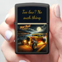 Hot rod racing by the moonlit lake zippo lighter