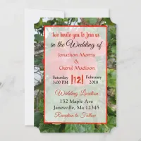Red Flower Wedding Invitations