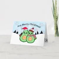 Funny Avocado Christmas Humor Card