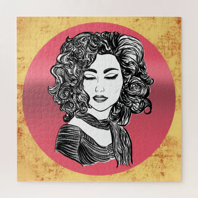 Beauty curly hair  jigsaw puzzle