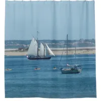 Sailboats in Provincetown in Cape Cod Shower Curtain