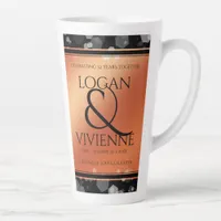 Elegant 8th 32nd Bronze Wedding Anniversary Latte Mug