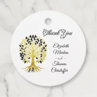 Golden Tree of Life Timeless Sophisticated Elegant Favor Tags