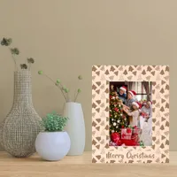 Merry Christmas | Cute Tree Pattern Photo Etched Frames