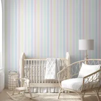 Retro Multicolor Candy Stripe Pastel Wallpaper