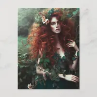 Sexy Redhair in Ivy Postcard